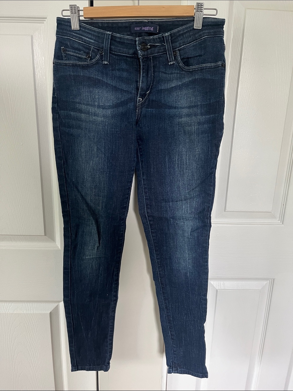 Levi's 535 Dark Indigo Skinny Jeans - Faded Wash